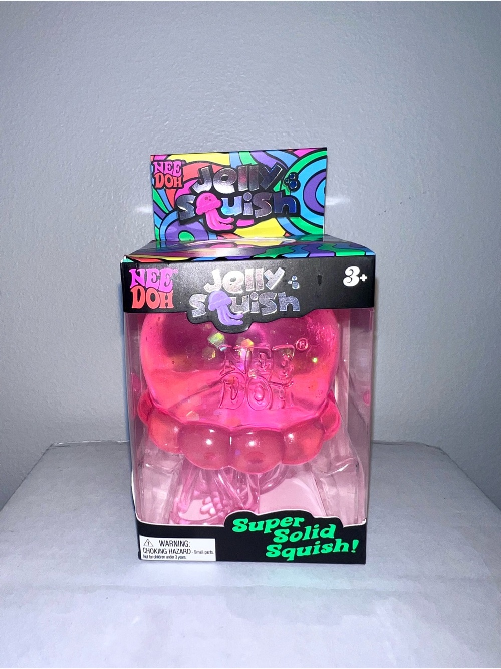 Authentic NeeDoh Jelly Squish Pink Squishy